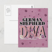 German Shepherd DIVA Briefkaart (Voorkant / Achterkant)