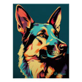German Shepherd Dog 002 - Bruno Pokopen Perfect Poster (Voorkant)
