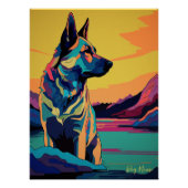 German Shepherd Dog 003 - Bruno Pokopen Perfect Poster (Voorkant)