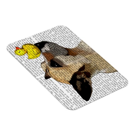 German Shepherd Dog and Duck Magneet (Rechterzijde)