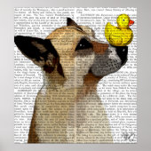 German Shepherd Dog and Duck Poster (Voorkant)