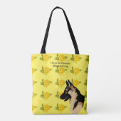 German Shepherd Dog and Yellow Roses Tote Bag (Achterkant)