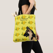 German Shepherd Dog and Yellow Roses Tote Bag (Dichtbij)
