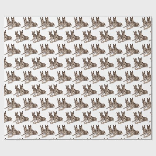 German Shepherd Dog Art Cadeaupapier (Vlak)
