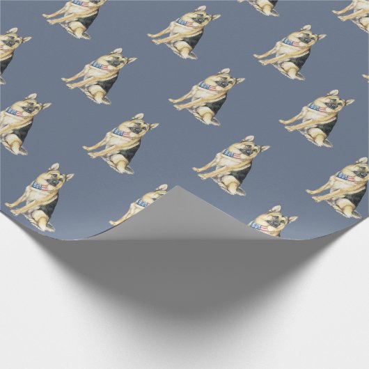 German Shepherd Dog Art Gift Wrapping Paper Cadeaupapier (Hoek)