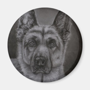 German Shepherd Dog Art - Noble Magneet
