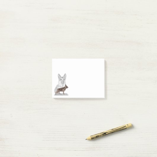 German Shepherd Dog Art Post-it® Notes (Op bureau)