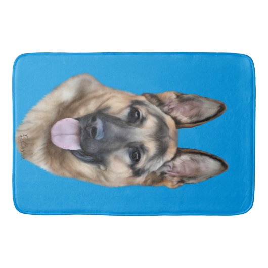 German Shepherd Dog Badmat (Voorkant)