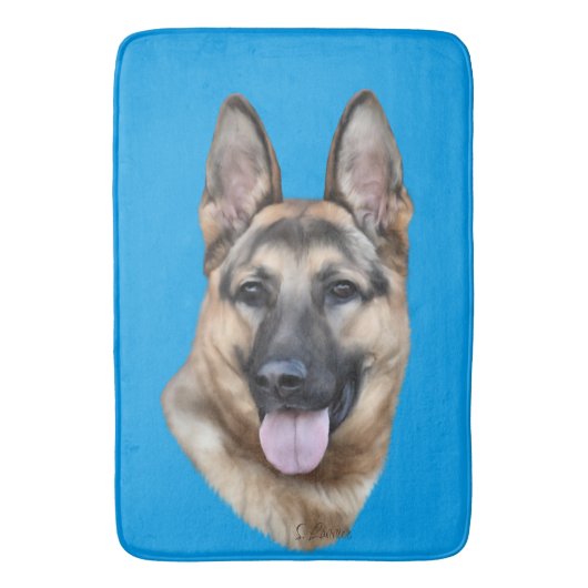 German Shepherd Dog Badmat (Voorkant Verticaal)
