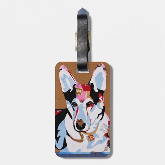 German Shepherd Dog Bagagelabel (Achterkant verticaal)