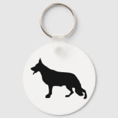 German Shepherd Dog black Sleutelhanger (Voorkant)