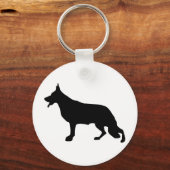 German Shepherd Dog black Sleutelhanger (Voorkant)