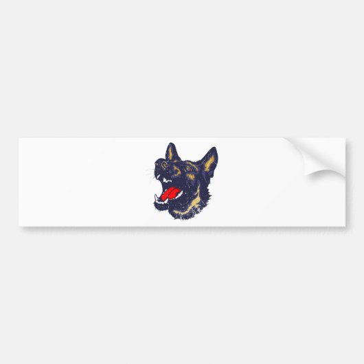 German Shepherd Dog Bumpersticker (Voorkant)