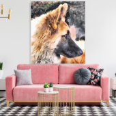 GERMAN SHEPHERD DOG CANVAS AFDRUK (Insitu (Woonkamer))