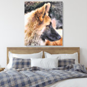 GERMAN SHEPHERD DOG CANVAS AFDRUK (Insitu (Slaapkamer))