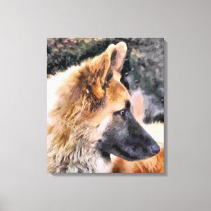 GERMAN SHEPHERD DOG CANVAS AFDRUK