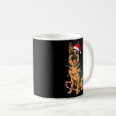 German Shepherd Dog Christmas Lights Xmas Pet Dog  Koffiemok (Voorkant rechts)