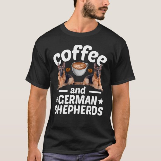 German Shepherd Dog Coffee en German Shepherd T-shirt (Voorkant)