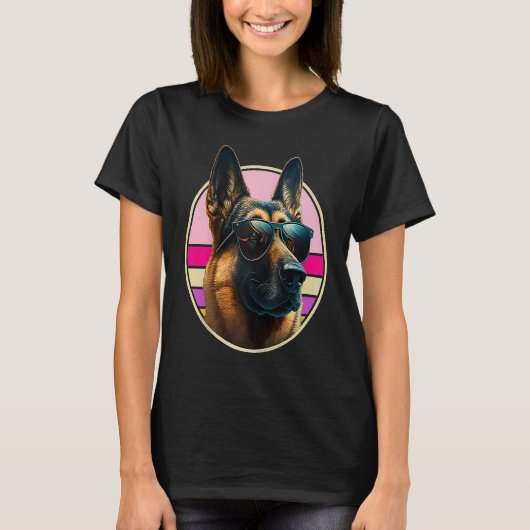 German Shepherd Dog Costume Outfit Mom Dad Raglan T-shirt (Voorkant)