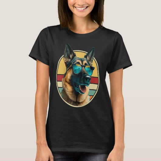 German Shepherd Dog Costume Outfit Mom Dad Raglan T-shirt (Voorkant)