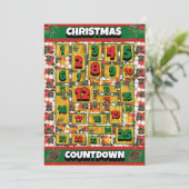 German Shepherd Dog Countdown met Kerstmis Advent Feestdagenkaart (Staand voorkant)