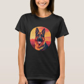 German Shepherd Dog Cute Breed Dog Motif 2 T-shirt (Voorkant)