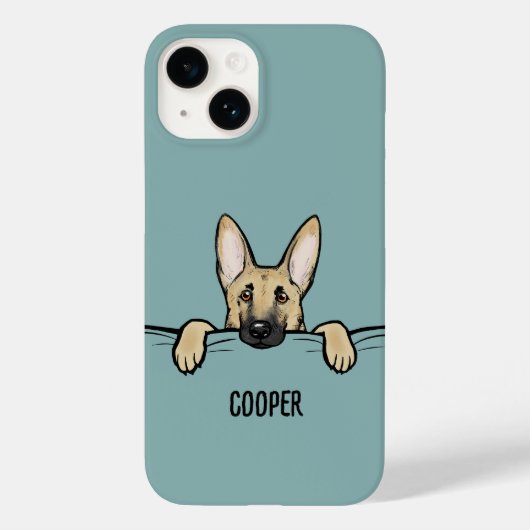 German Shepherd Dog Cute Personalized Case-Mate iPhone Case (Achterkant)