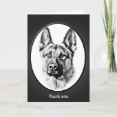 German Shepherd dog "Dankuwel" Bedankkaart (Voorkant)