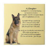 German Shepherd Dog - Daughter Poem Tile Tegeltje (Voorkant)