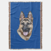 German Shepherd Dog Deken (Voorkant Verticaal)