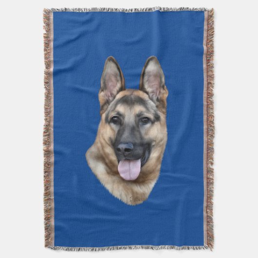 German Shepherd Dog Deken (Voorkant Verticaal)