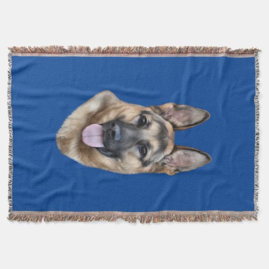 German Shepherd Dog Deken (Voorkant)