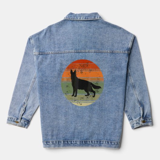 German Shepherd Dog Denim Jacket (Achterkant)