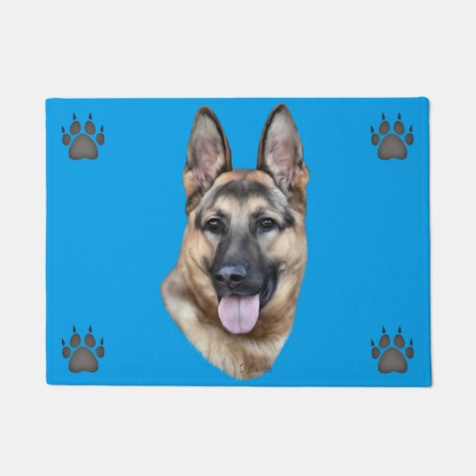 German Shepherd Dog Deurmat (Voorkant)
