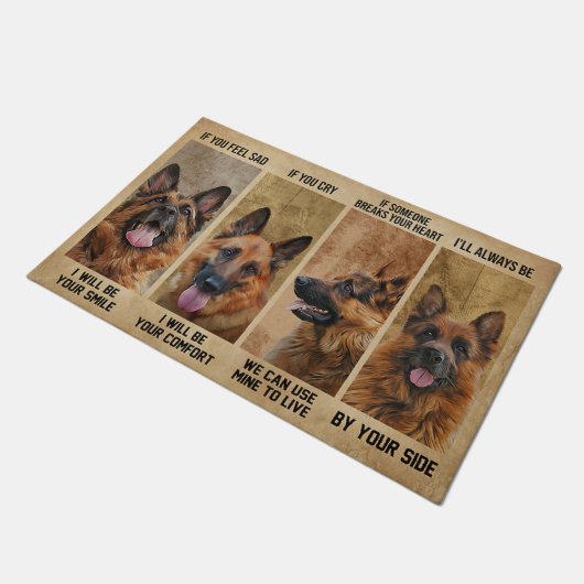 German Shepherd Dog Doormat, German Shepherd Rug Deurmat (Schuin)