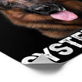 German Shepherd Dog Ears Up System Armed T Shirt  Poster (Hoek)