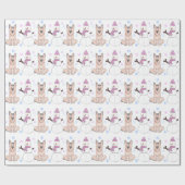 German Shepherd Dog en Snowman Cadeaupapier (Vlak)