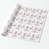 German Shepherd Dog en Snowman Cadeaupapier (Uitgerold)