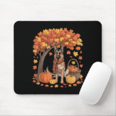 German Shepherd Dog Fall Scarf Pumpkin Autumn Than Muismat (Met muis)