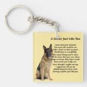 German Shepherd Dog Father Poem Keyring Sleutelhanger (voorkant)