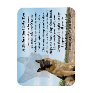 German Shepherd Dog Father Poem Magnet Magneet