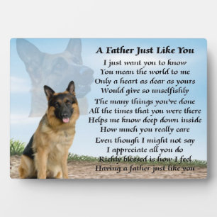 German Shepherd Dog Father Poem Plaque Fotoplaat