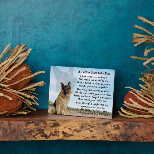 German Shepherd Dog Father Poem Plaque Fotoplaat (Zijkant)