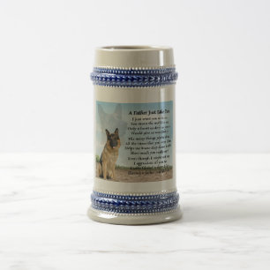 German Shepherd Dog Father Poem Stein Bierpul