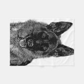 German Shepherd Dog Fleece blanket Deken (Voorkant (Horizontaal))