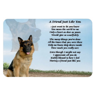 German Shepherd Dog Friend Poem Magnet Magneet