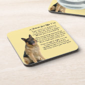 German Shepherd Dog - Friend Poem - Onderzetter (Linkerzijde)