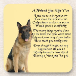 German Shepherd Dog - Friend Poem - Onderzetter