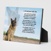 German Shepherd Dog Friend Poem Plaque Fotoplaat (Zijkant)