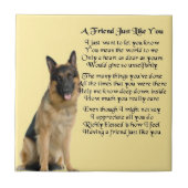 German Shepherd Dog Friend Poem Tile Tegeltje (Voorkant)